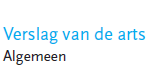 Verslag arts Algemeen
