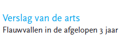 Verslag arts Flauwvallen in de afgelopen 3 jaar