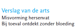 Verslag arts Hersenvatmisvorming