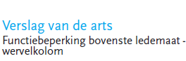 Verslag arts Functiebep bovenste ledematen